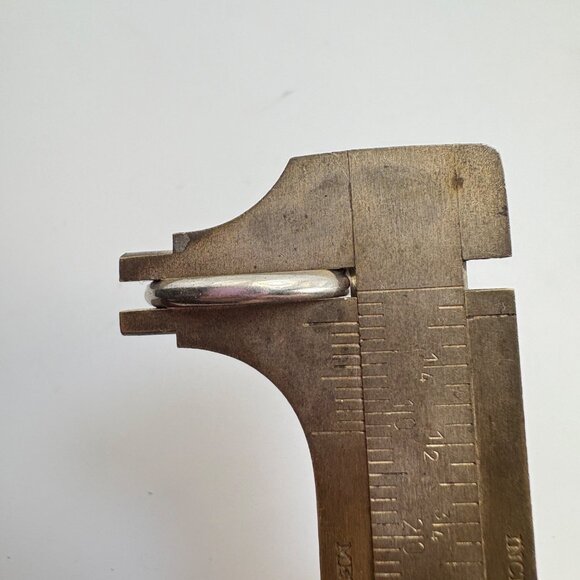 VTG Solid Sterling Silver 925 Half Round Wedding Band 2.5mm Ring Size 8 - Picture 10 of 11